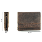 Benthill Geldbörse Herren Leder | Geldbeutel mit RFID-Schutz | Portemonnaie aus hochwertigem Rindsleder | Männer Brieftasche inkl. Geschenkbox