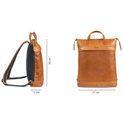 Benthill Rucksack Damen Herren Echt Leder | Kurierrucksack Fahrradrucksack Trekkingrucksack | Lederrucksack aus hochwertigem Rindsleder