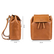 Benthill Rucksack aus hochwertigem Rindsleder | Kurierrucksack Fahrradrucksack Trekkingrucksack | Damen Herren Rucksack | Leder-Rucksack