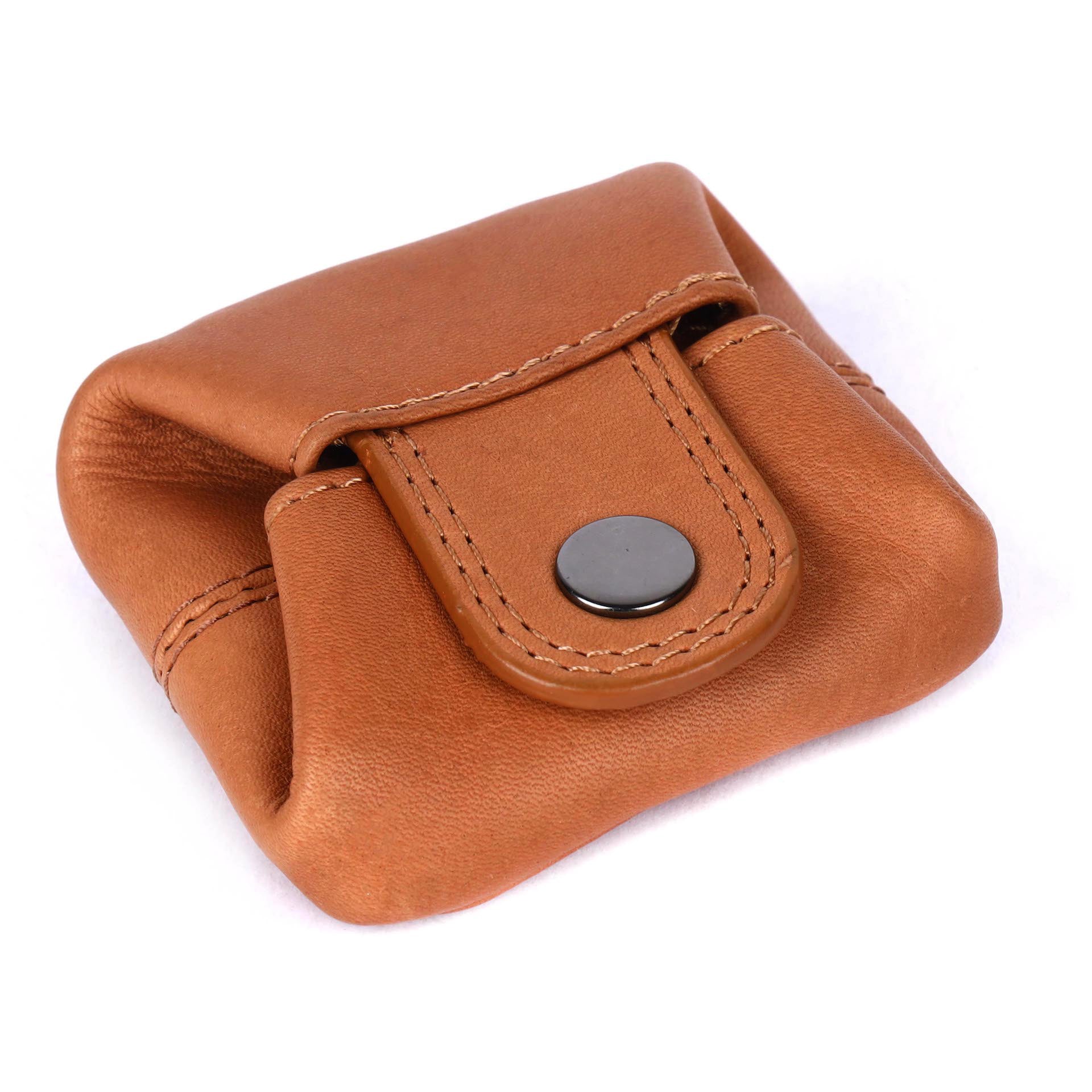 Benthill Kleine Münzbörse Leder | Echt Leder Münzbeutel für Münzen | Mini Kleingeldschütte | Wiener Schachtel | Minibörse