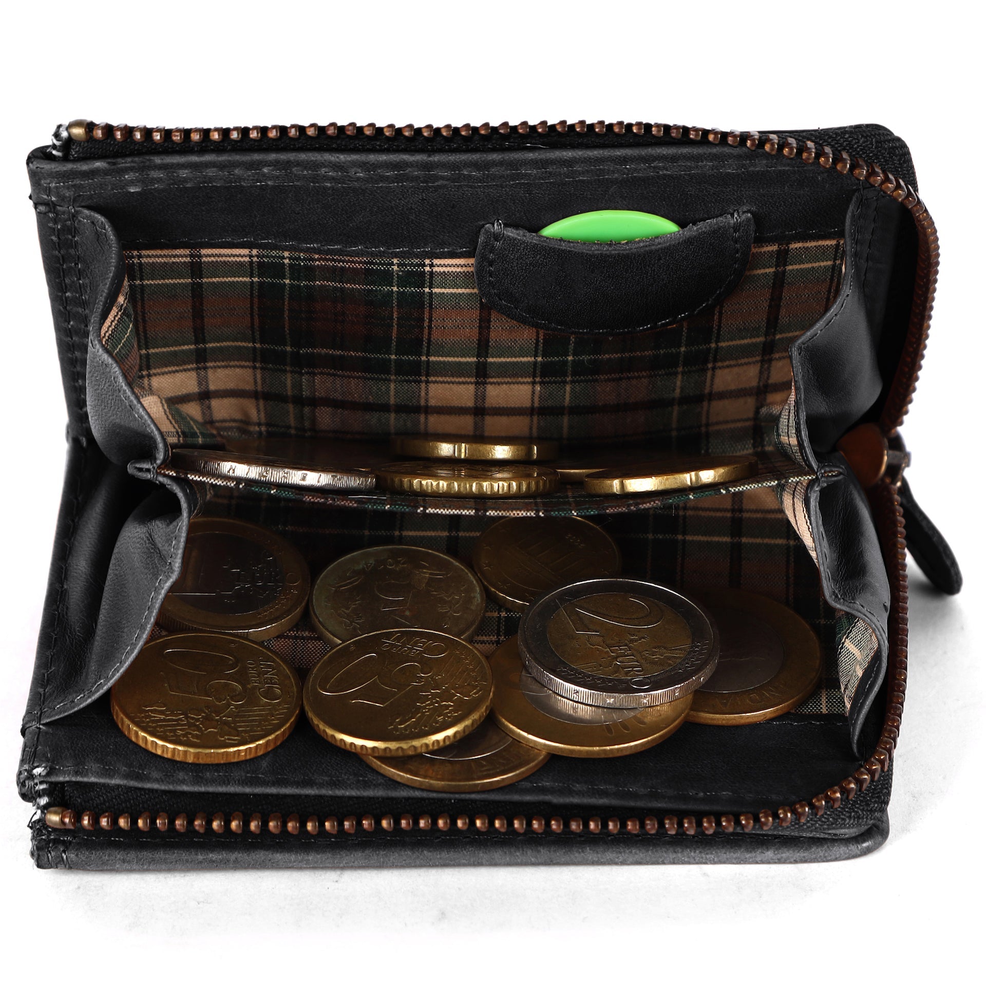 Benthill Kleine Geldbörse Echt Leder | Damen & Herren Geldbeutel mit RFID Schutz | 7 Kartenfächer | Slim-Wallet inkl. Geschenkbox