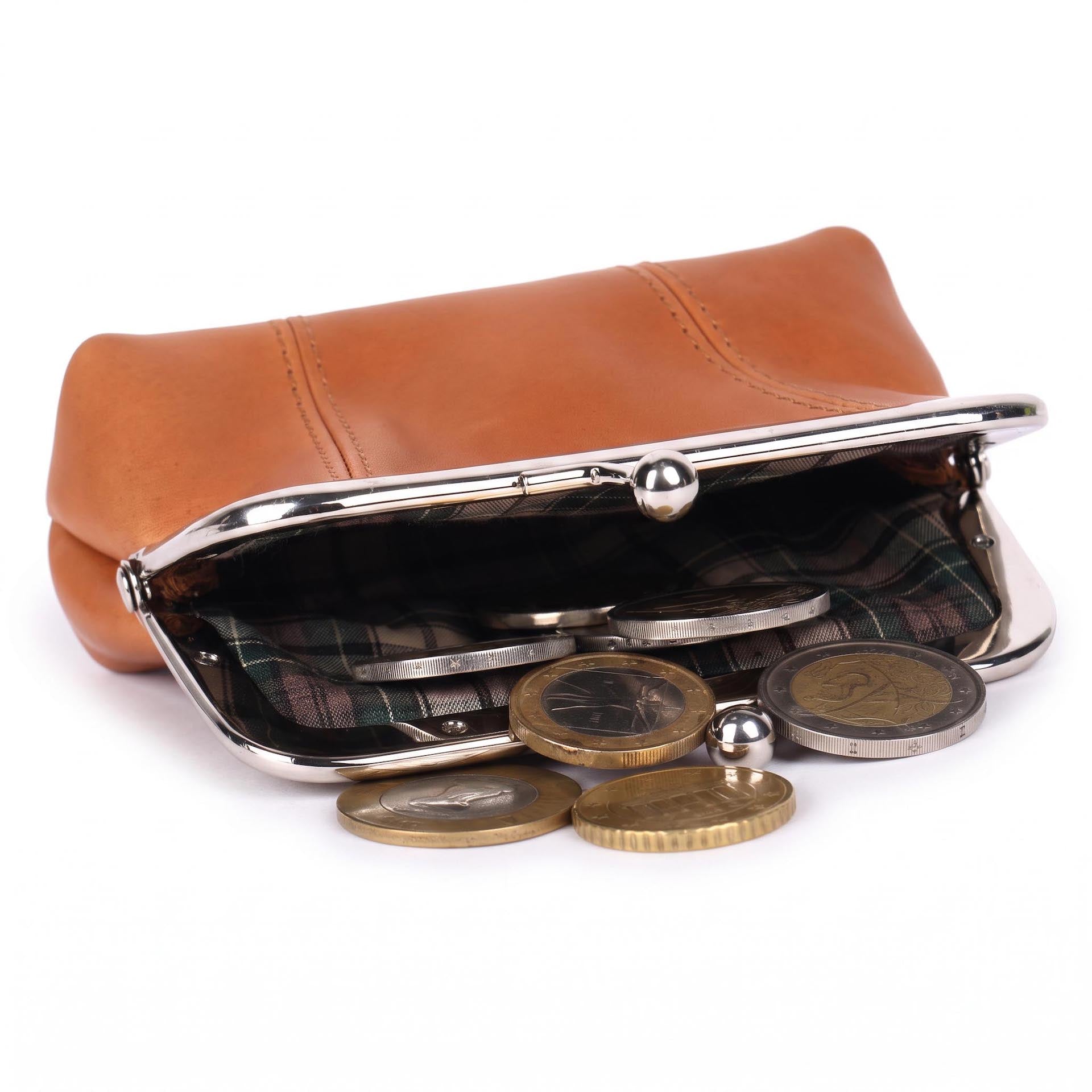 Benthill Geldbeutel Echt Leder Portemonnaie | Geldtasche Echt Leder Kleingeldschütte | Geldbörse Münzbörse