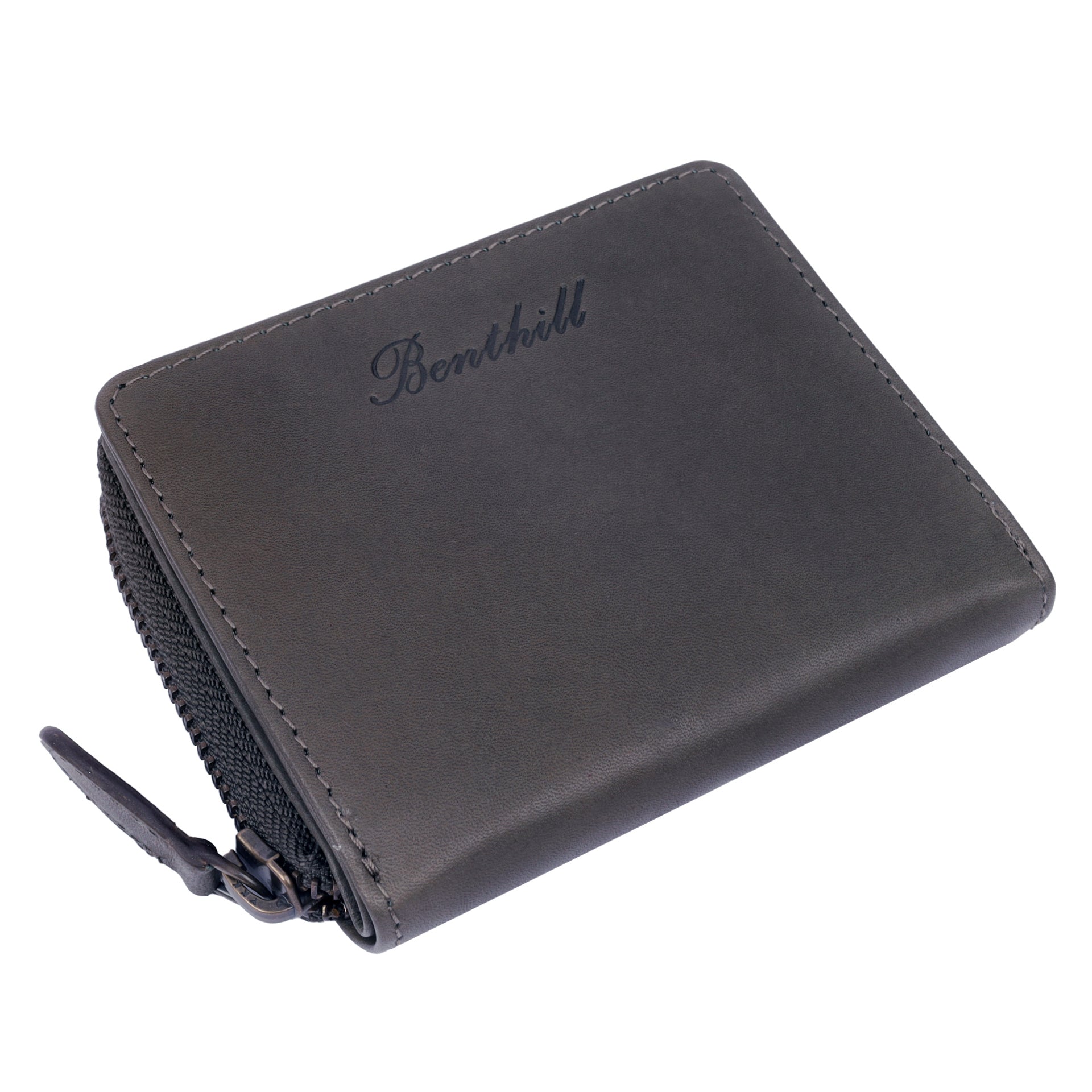 Benthill Kleine Geldbörse Echt Leder | Damen & Herren Portemonnaie mit RFID Schutz | 8 Kartenfächer | Slim-Wallet inkl. Geschenkbox
