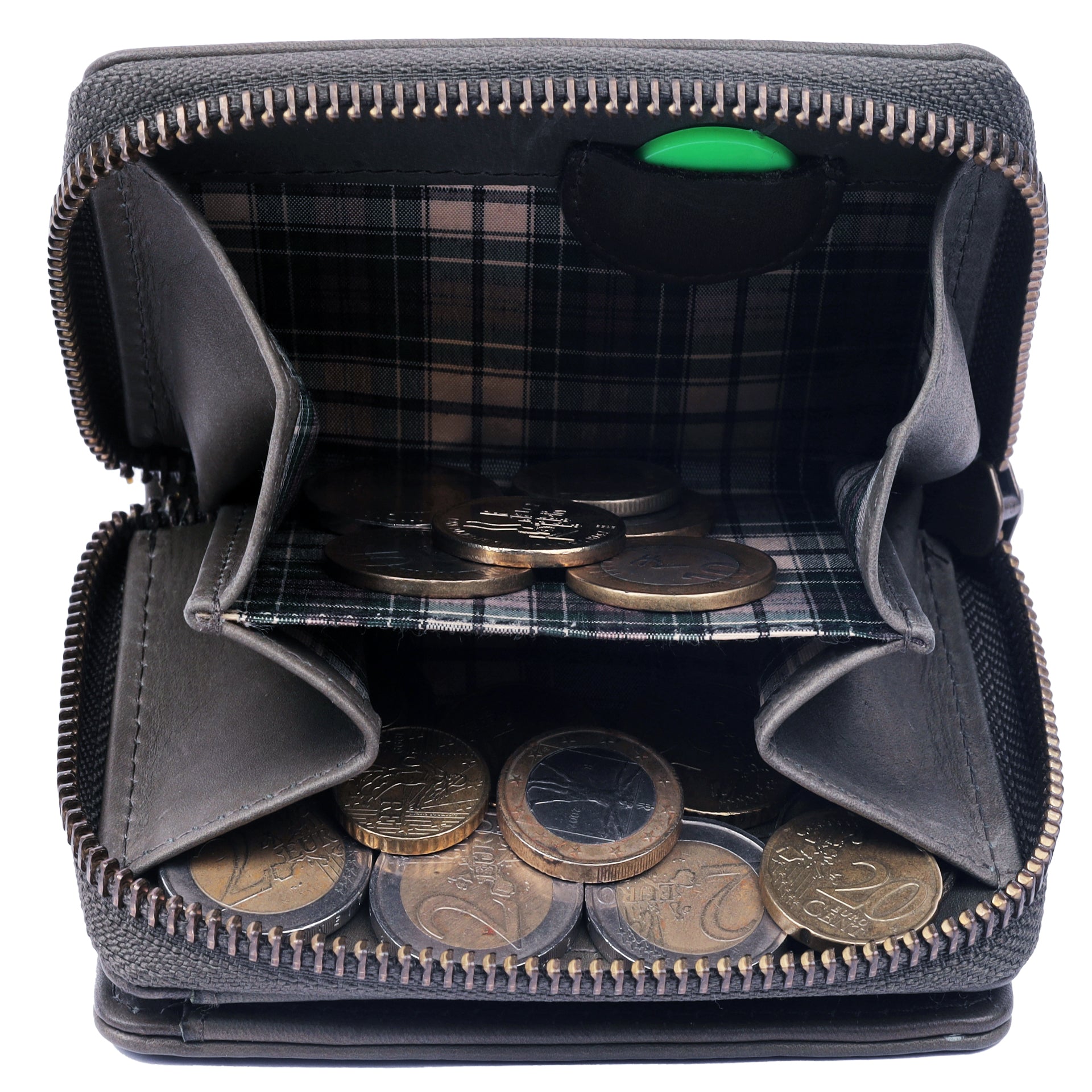 Benthill Kleine Geldbörse Echt Leder | Damen & Herren Portemonnaie mit RFID Schutz | 8 Kartenfächer | Slim-Wallet inkl. Geschenkbox