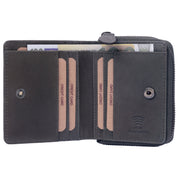 Benthill Kleine Geldbörse Echt Leder | Damen & Herren Portemonnaie mit RFID Schutz | 8 Kartenfächer | Slim-Wallet inkl. Geschenkbox