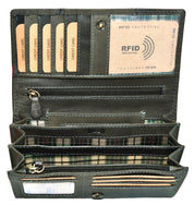 Benthill Portemonnaie Damen Leder - Hochwertige weiche Vintage EchtLeder Damen Geldbörse mit RFID Schutz - Grosse Damenbörse lang - Frauen Portmonee inkl. Geschenkbox