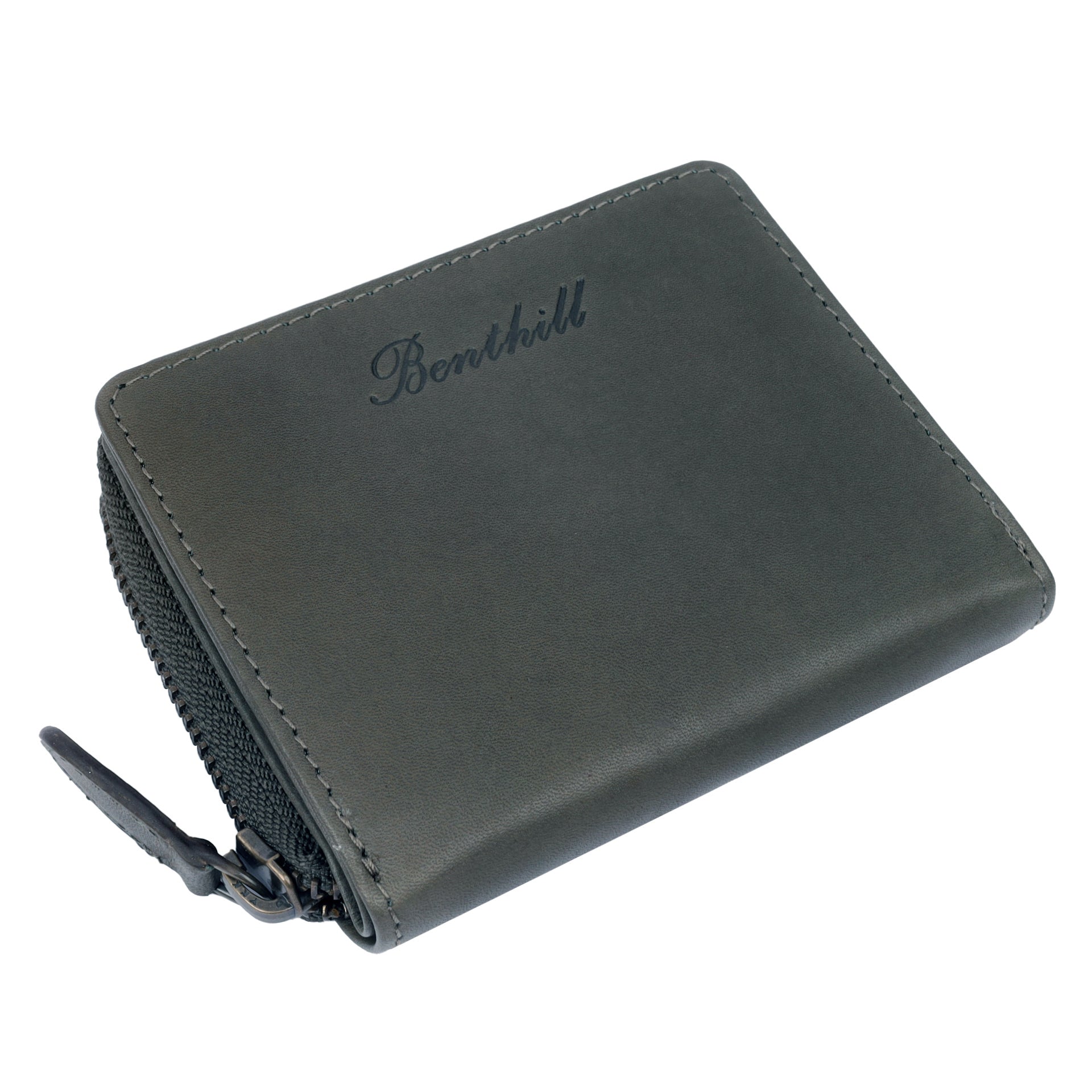 Benthill Kleine Geldbörse Echt Leder | Damen & Herren Portemonnaie mit RFID Schutz | 8 Kartenfächer | Slim-Wallet inkl. Geschenkbox
