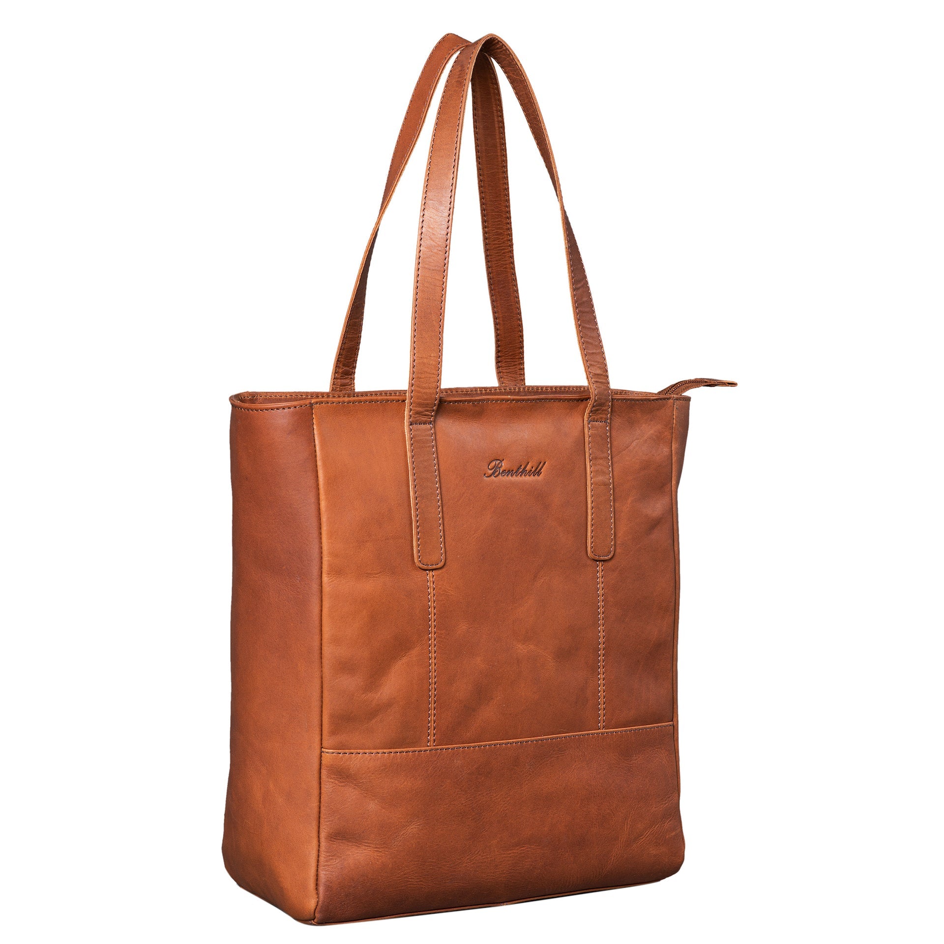 Benthill Shopper Damen Echt Leder | Handtasche aus echtem Rindsleder | Frauen Schultertasche Groß | Vintage Henkeltasche