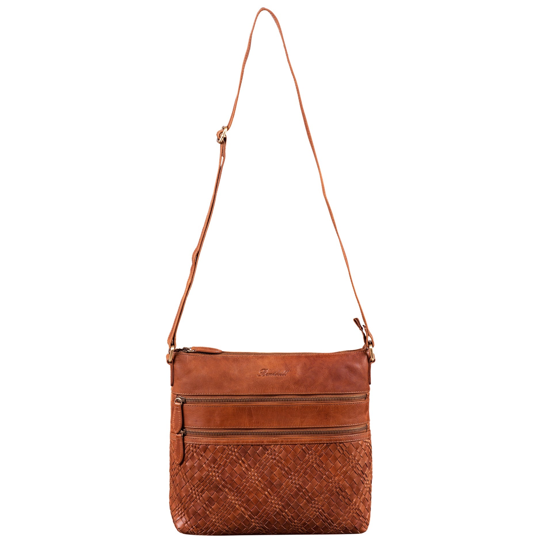 Benthill Schultertasche Damen Echt Leder | Umhängetasche aus echtem Rindsleder | Frauen Handtasche Vintage | Shopper Bag Beutel