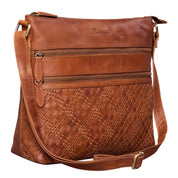 Benthill Schultertasche Damen Echt Leder | Umhängetasche aus echtem Rindsleder | Frauen Handtasche Vintage | Shopper Bag Beutel