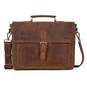 Benthill Aktentasche Leder Laptoptasche - Ledertasche für Herren und Damen - Briefcase - Umhängetasche aus echtem Leder - Schultertasche für Laptop