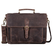 Benthill Aktentasche Leder Laptoptasche - Ledertasche für Herren und Damen - Briefcase - Umhängetasche aus echtem Leder - Schultertasche für Laptop