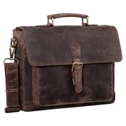 Benthill Aktentasche Leder Laptoptasche - Ledertasche für Herren und Damen - Briefcase - Umhängetasche aus echtem Leder - Schultertasche für Laptop