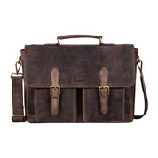 Benthill Aktentasche Leder Laptoptasche - Ledertasche für Damen und Herren Gross - Briefcase - Umhängetasche aus echtem Leder - Große Schultertasche für Laptop