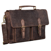 Benthill Aktentasche Leder Laptoptasche - Ledertasche für Damen und Herren Gross - Briefcase - Umhängetasche aus echtem Leder - Große Schultertasche für Laptop
