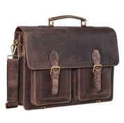 Benthill Aktentasche Leder Laptoptasche - Umhängetasche für Herren und Damen Gross - Briefcase - Ledertasche aus echtem Leder - Große Schultertasche für Laptop