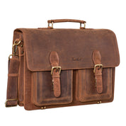 Benthill Aktentasche Leder Laptoptasche - Umhängetasche für Herren und Damen Gross - Briefcase - Ledertasche aus echtem Leder - Große Schultertasche für Laptop
