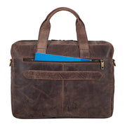 Benthill Aktentasche Leder Laptoptasche - Ledertasche für Herren und Damen Gross - Briefcase - Umhängetasche aus echtem Leder - Große Schultertasche für Laptop