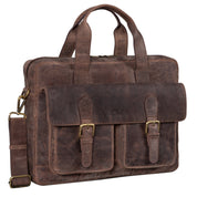 Benthill Aktentasche Leder Laptoptasche - Ledertasche für Herren und Damen Gross - Briefcase - Umhängetasche aus echtem Leder - Große Schultertasche für Laptop