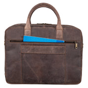 Benthill Aktentasche Leder Laptoptasche - Schultertasche für Herren und Damen Gross - Briefcase - Umhängetasche aus echtem Leder - Große Ledertasche für Laptop