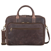 Benthill Aktentasche Leder Laptoptasche - Schultertasche für Herren und Damen Gross - Briefcase - Umhängetasche aus echtem Leder - Große Ledertasche für Laptop