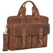 Benthill Aktentasche Leder Laptoptasche - Ledertasche für Herren und Damen Gross - Briefcase - Umhängetasche aus echtem Leder - Große Schultertasche für Laptop