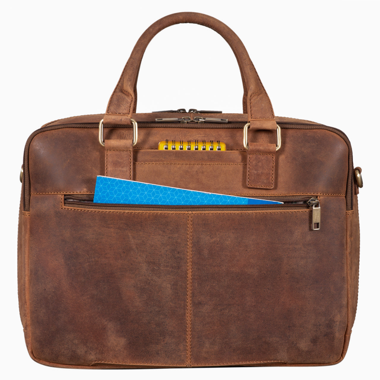 Benthill Aktentasche Leder Laptoptasche - Ledertasche für Herren und Damen Gross - Umhängetasche aus echtem Leder - Große Schultertasche für Laptop