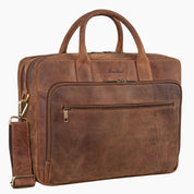Benthill Aktentasche Leder Laptoptasche - Schultertasche für Herren und Damen Gross - Briefcase - Umhängetasche aus echtem Leder - Große Ledertasche für Laptop