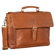 Benthill Aktentasche Leder Laptoptasche - Ledertasche für Herren und Damen - Briefcase - Umhängetasche aus echtem Leder - Schultertasche für Laptop