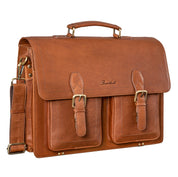 Benthill Aktentasche Leder Laptoptasche - Umhängetasche für Herren und Damen Gross - Briefcase - Ledertasche aus echtem Leder - Große Schultertasche für Laptop