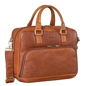Benthill Aktentasche Leder Laptoptasche - Ledertasche für Herren und Damen Gross - Umhängetasche aus echtem Leder - Große Schultertasche für Laptop
