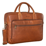 Benthill Aktentasche Leder Laptoptasche - Schultertasche für Herren und Damen Gross - Briefcase - Umhängetasche aus echtem Leder - Große Ledertasche für Laptop
