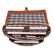 Benthill Aktentasche Leder Laptoptasche - Ledertasche für Herren und Damen - Briefcase - Umhängetasche aus echtem Leder - Schultertasche für Laptop