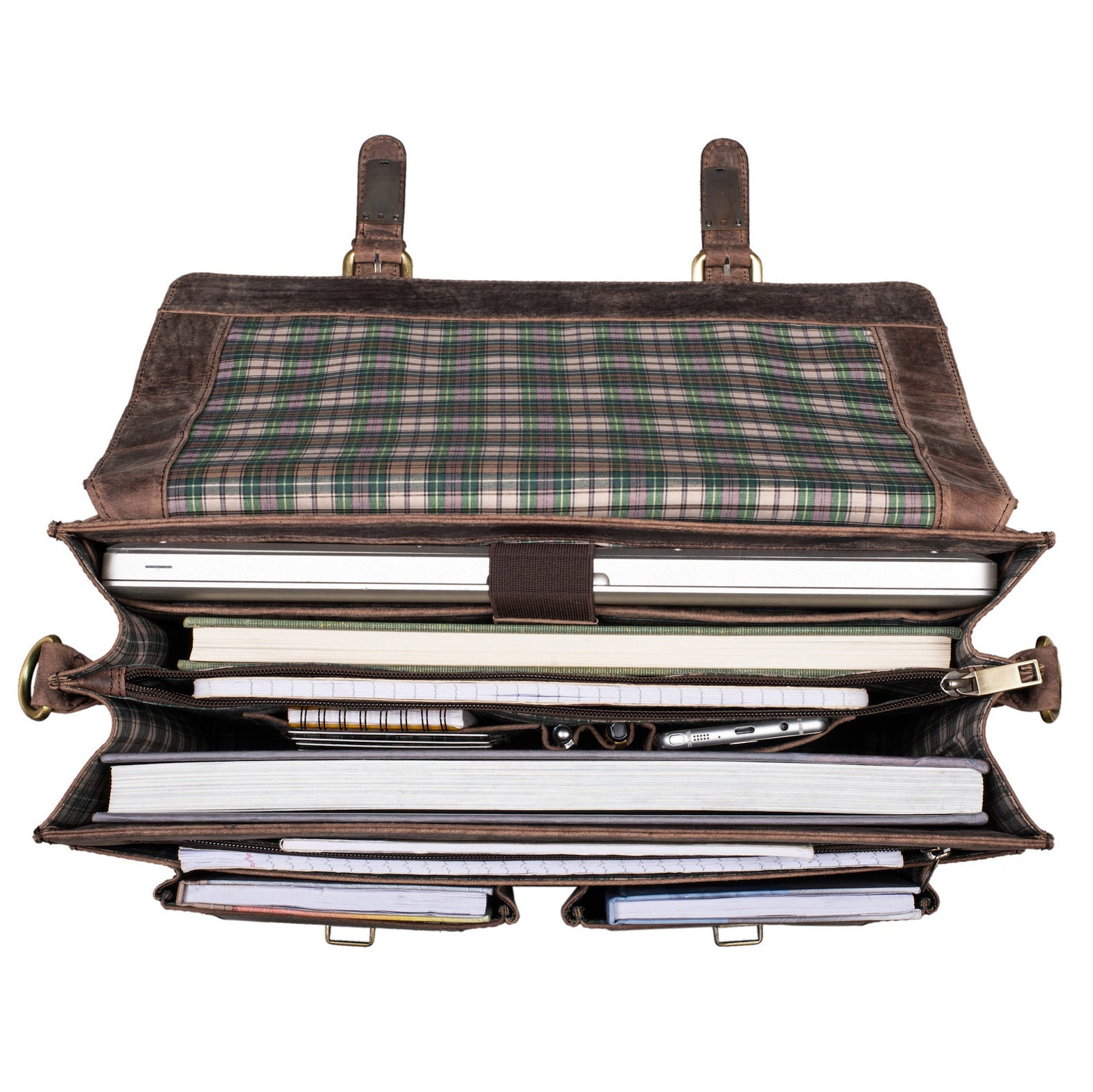Benthill Aktentasche Leder Laptoptasche - Umhängetasche für Herren und Damen Gross - Briefcase - Ledertasche aus echtem Leder - Große Schultertasche für Laptop