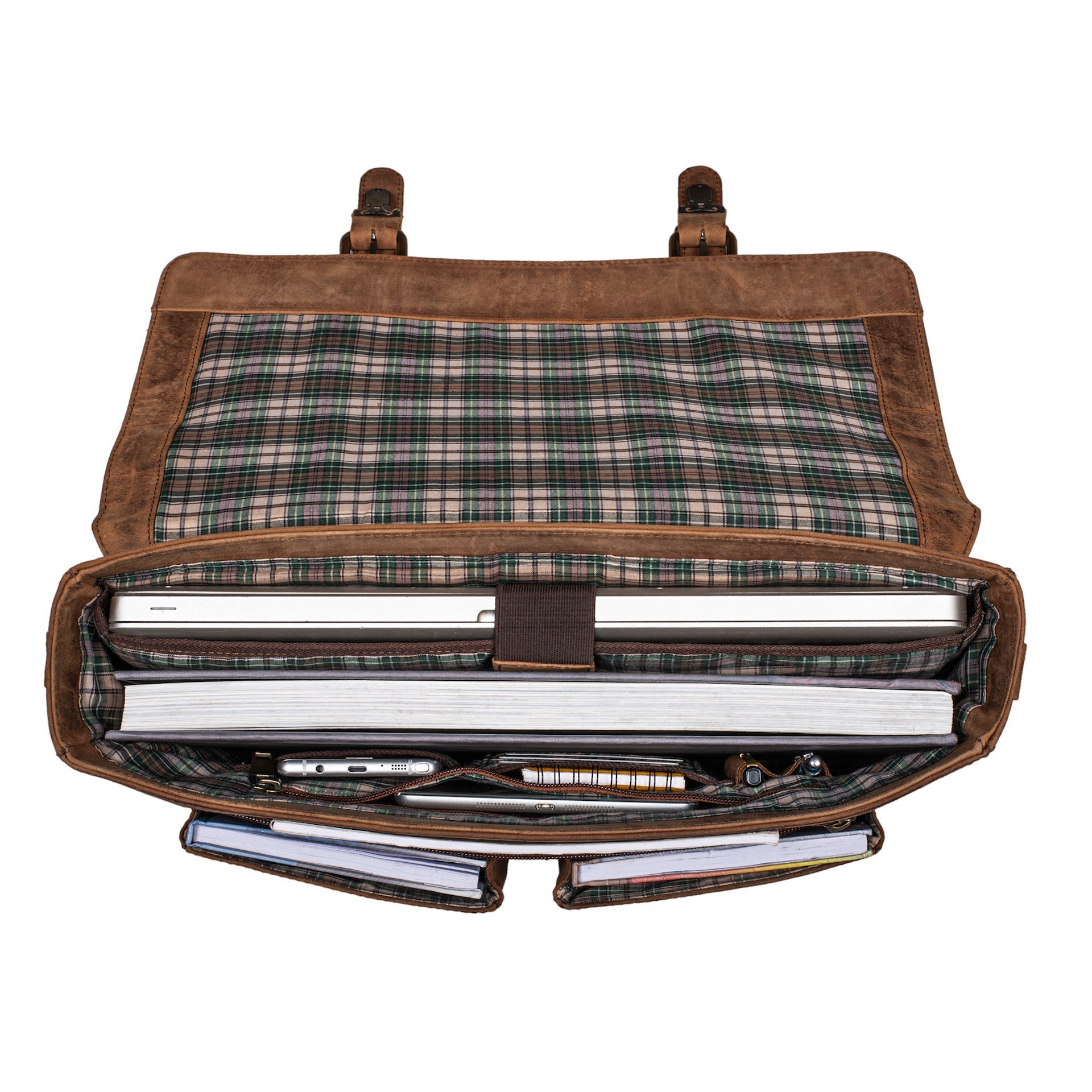 Benthill Aktentasche Leder Laptoptasche - Ledertasche für Damen und Herren Gross - Briefcase - Umhängetasche aus echtem Leder - Große Schultertasche für Laptop