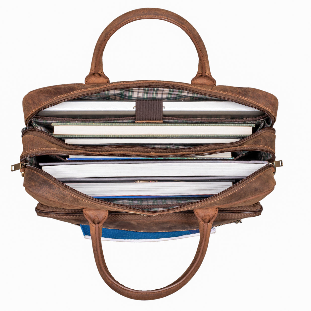 Benthill Aktentasche Leder Laptoptasche - Schultertasche für Herren und Damen Gross - Briefcase - Umhängetasche aus echtem Leder - Große Ledertasche für Laptop