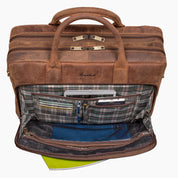 Benthill Aktentasche Leder Laptoptasche - Schultertasche für Herren und Damen Gross - Briefcase - Umhängetasche aus echtem Leder - Große Ledertasche für Laptop