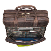 Benthill Aktentasche Leder Laptoptasche - Schultertasche für Herren und Damen Gross - Briefcase - Umhängetasche aus echtem Leder - Große Ledertasche für Laptop