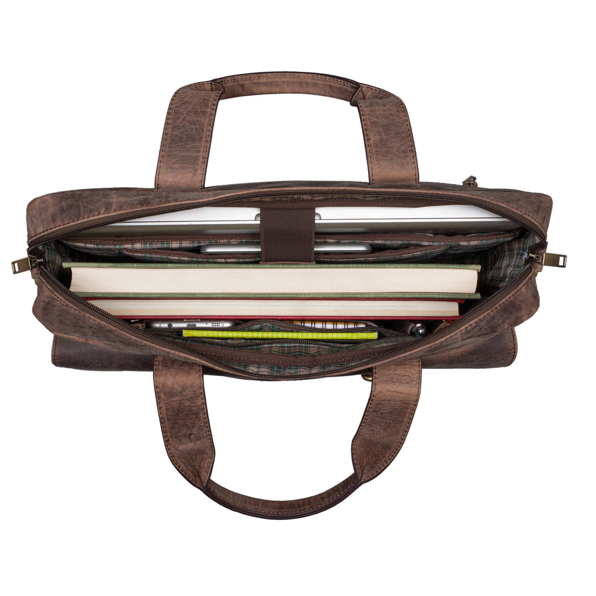 Benthill Aktentasche Leder Laptoptasche - Ledertasche für Herren und Damen Gross - Briefcase - Umhängetasche aus echtem Leder - Große Schultertasche für Laptop