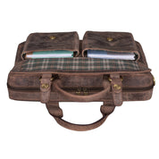 Benthill Aktentasche Leder Laptoptasche - Ledertasche für Herren und Damen Gross - Briefcase - Umhängetasche aus echtem Leder - Große Schultertasche für Laptop
