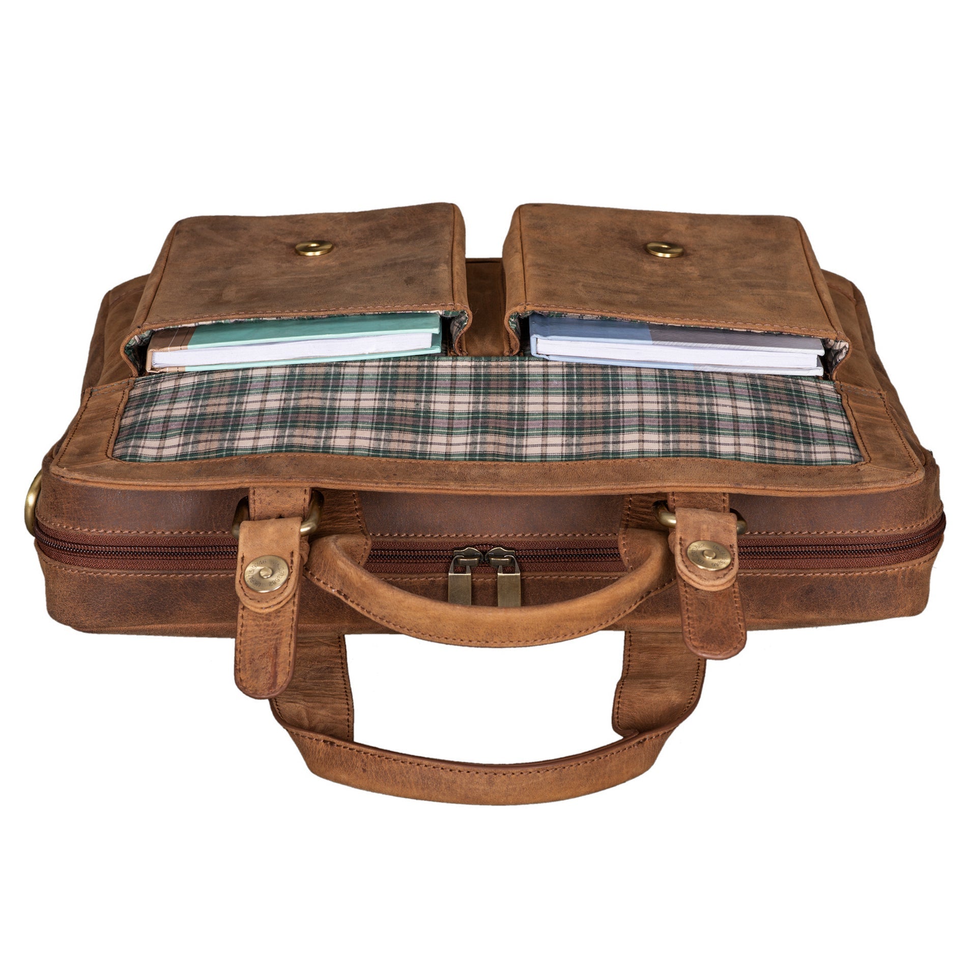 Benthill Aktentasche Leder Laptoptasche - Ledertasche für Herren und Damen Gross - Briefcase - Umhängetasche aus echtem Leder - Große Schultertasche für Laptop