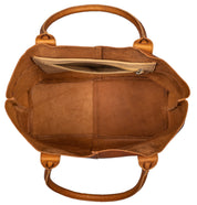 Benthill Shopper Leder Damen | Einfache Schultertasche ohne Reißverschluss | Vintage Handtasche aus echtem Rindsleder | Hochwertiger Beutel