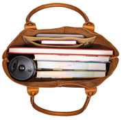Benthill Shopper Leder Damen | Einfache Schultertasche ohne Reißverschluss | Vintage Handtasche aus echtem Rindsleder | Hochwertiger Beutel