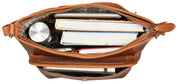 Benthill Shopper Damen Leder - Ledertasche mit Reißverschluss - Umhängetasche aus Echtleder - Handtasche Vintage - Bag Beutel - Schulterbeutel