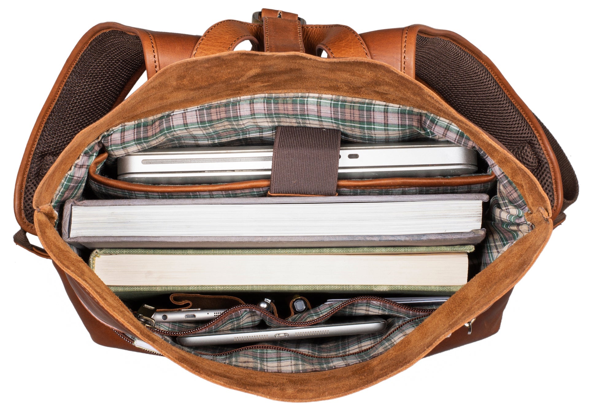 Benthill Rucksack aus Echt-Leder - Kurierrucksack Fahrradrucksack Trekkingrucksack - Damen Herren Leder-Rucksack
