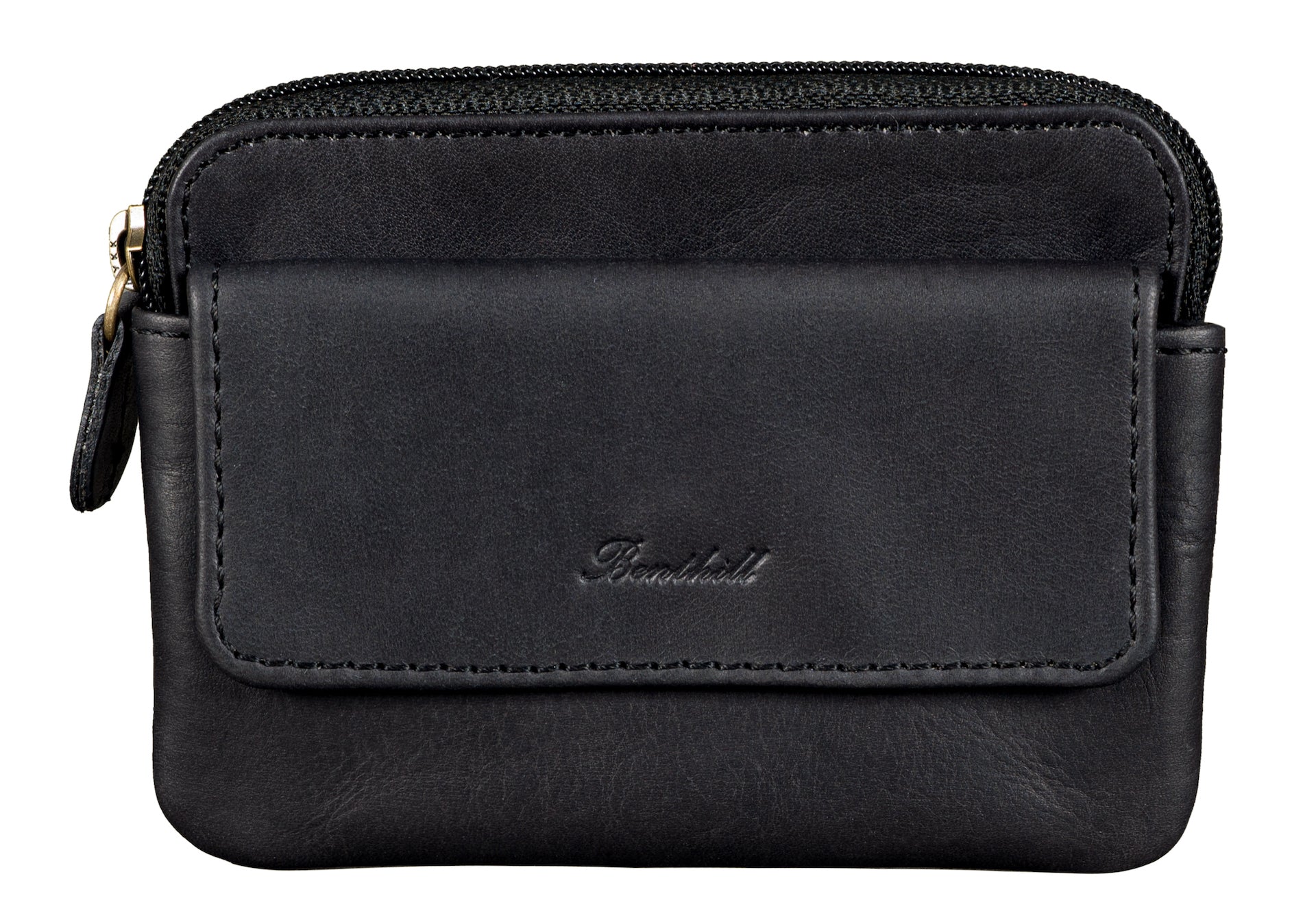 Benthill Schlüsseltasche Leder | Schlüsselbörse mit Münzfach| Kleines Schlüsseletui mit Kartenfach | Echt Leder Schüssel-Etui