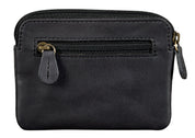 Benthill Schlüsseltasche Leder | Schlüsselbörse mit Münzfach| Kleines Schlüsseletui mit Kartenfach | Echt Leder Schüssel-Etui