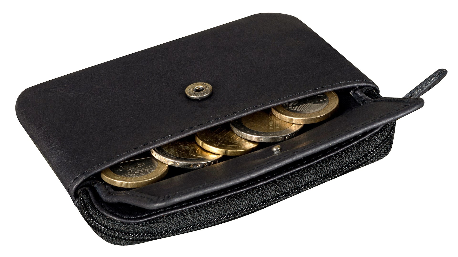 Benthill Schlüsseltasche Leder | Schlüsselbörse mit Münzfach| Kleines Schlüsseletui mit Kartenfach | Echt Leder Schüssel-Etui