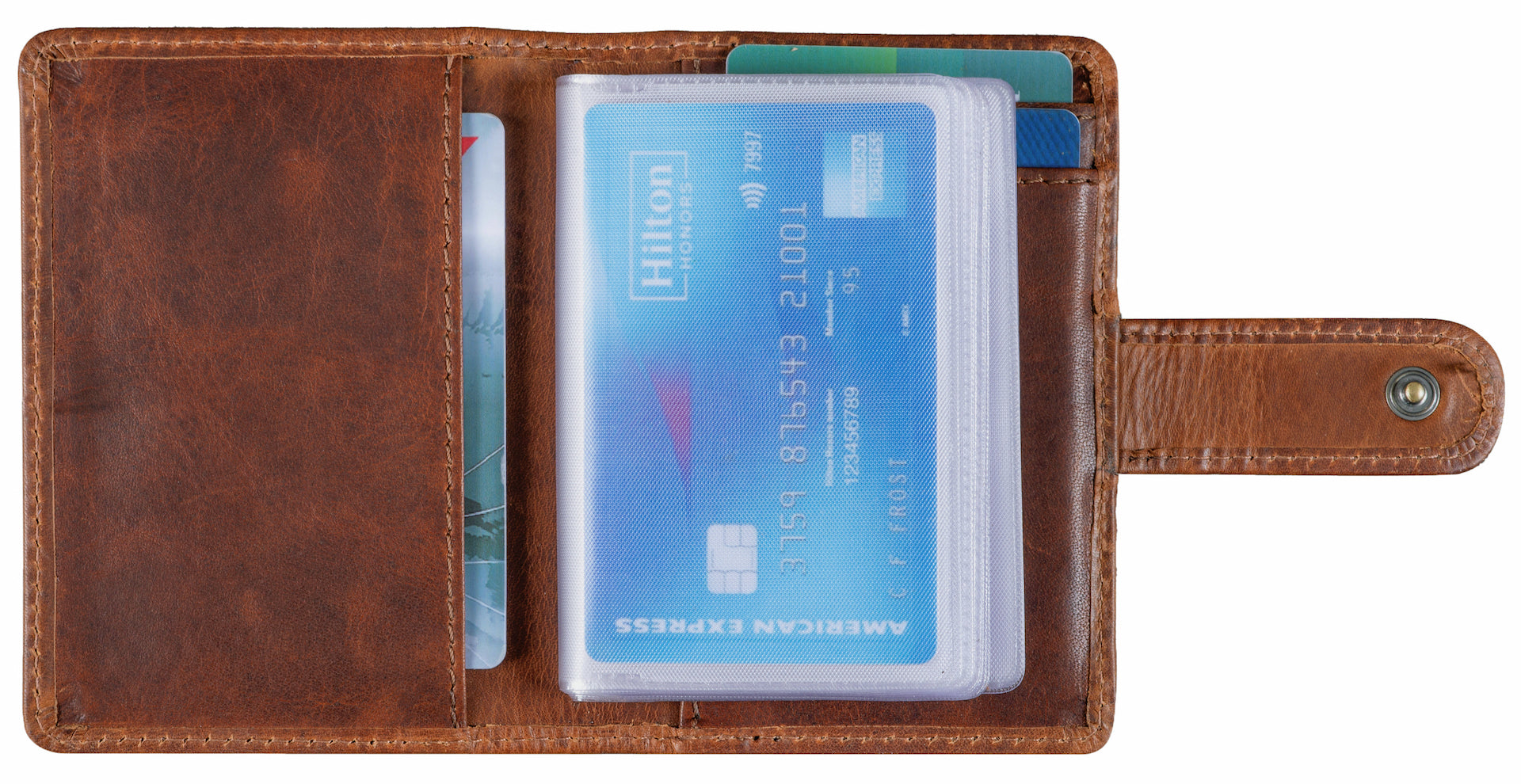 Benthill Kartenbörse aus Echt-Leder - Kartenetui für Kreditkarten - RFID Karten Geldbörse