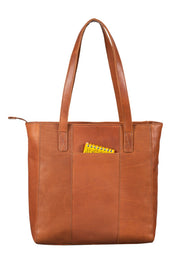 Benthill Damen Shopper Leder - Handtasche aus echtem Rindsleder - Tasche mit Reißverschluss - Schultertasche / Ledertasche - Vintage Umhängetasche
